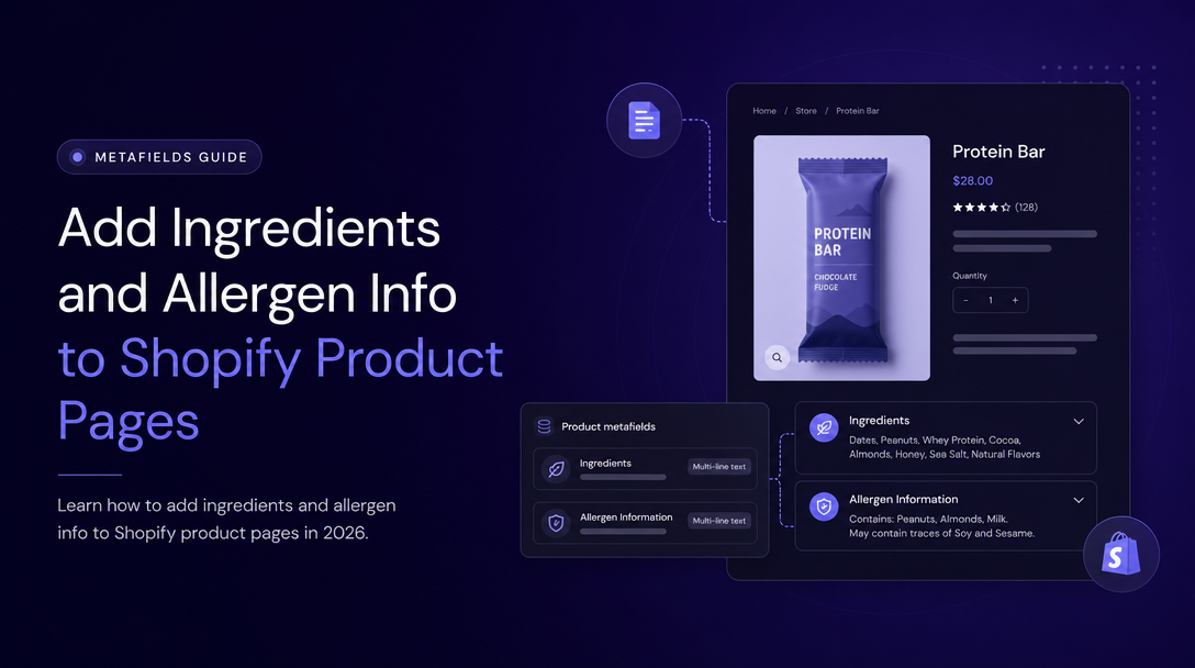 How to Add Ingredients and Allergen Info to Shopify Product Pages image