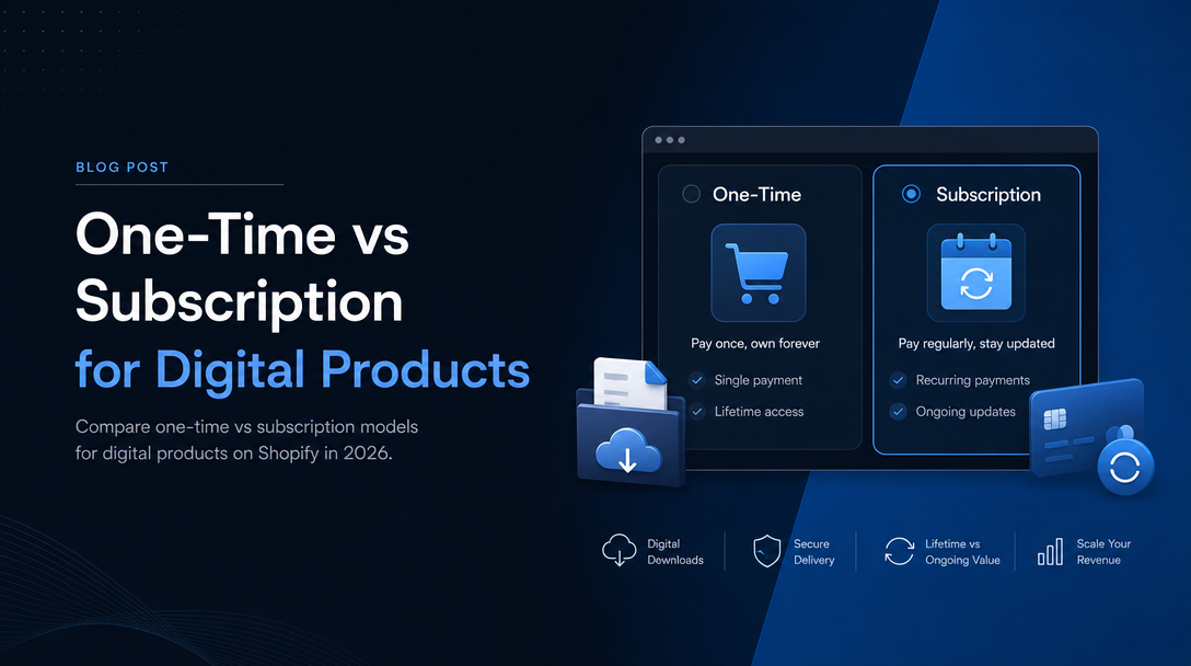 One-Time vs Subscription for Digital Products image