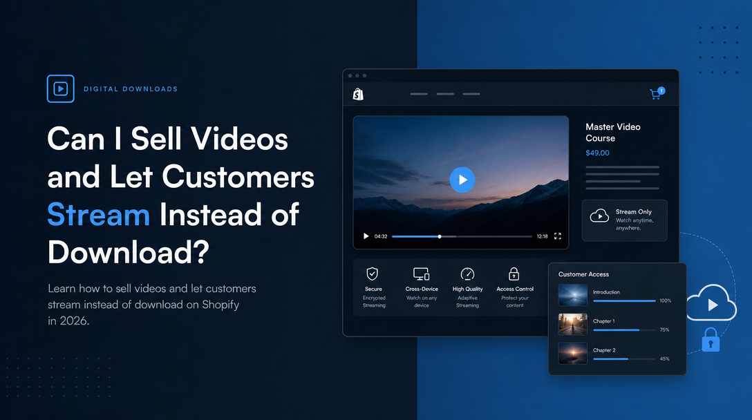 Can I Sell Videos and Let Customers Stream Instead of Download? image
