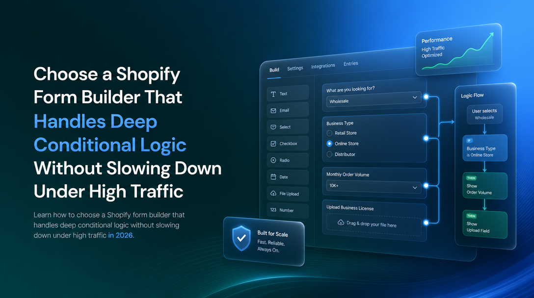 How to Choose a Shopify Form Builder That Handles Deep Conditional Logic Without Slowing Down Under High Traffic image