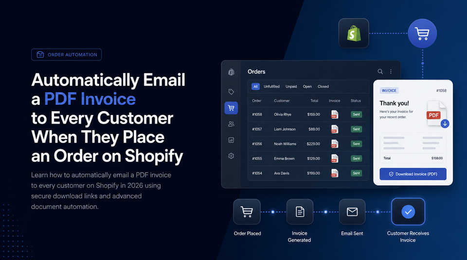 How to Automatically Email a PDF Invoice to Every Customer When They Place an Order on Shopify