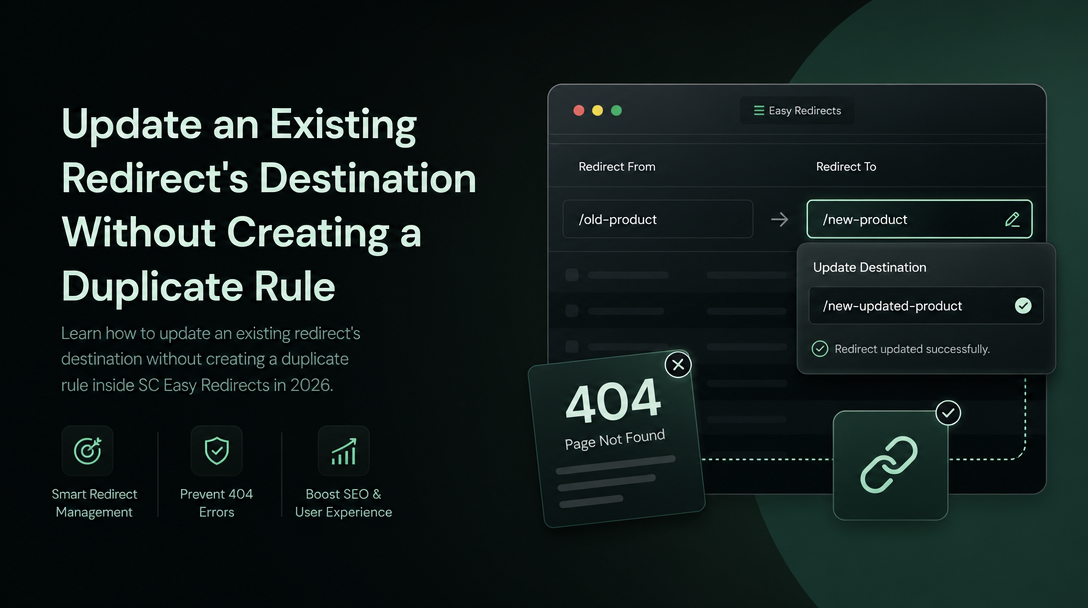 How to Update an Existing Redirect's Destination Without Creating a Duplicate Rule image