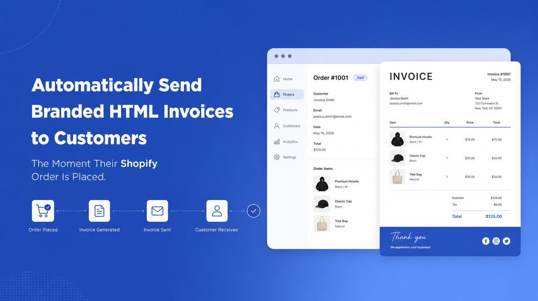 How to Automatically Send Branded HTML Invoices to Customers the Moment Their Shopify Order Is Placed image