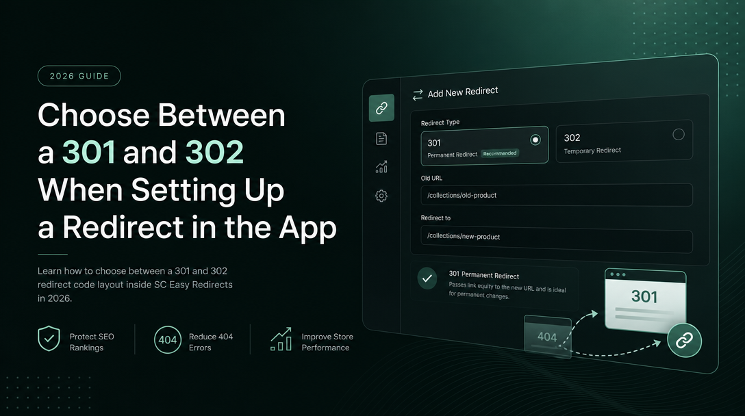 How to Choose Between a 301 and 302 When Setting Up a Redirect in the App image