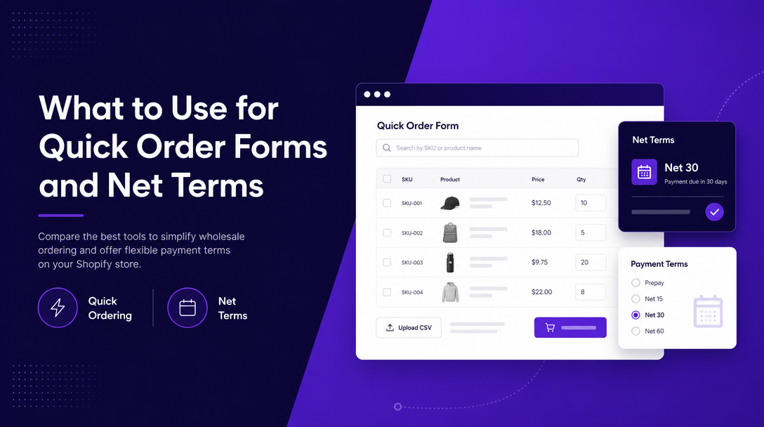 What to Use for Quick Order Forms and Net Terms image