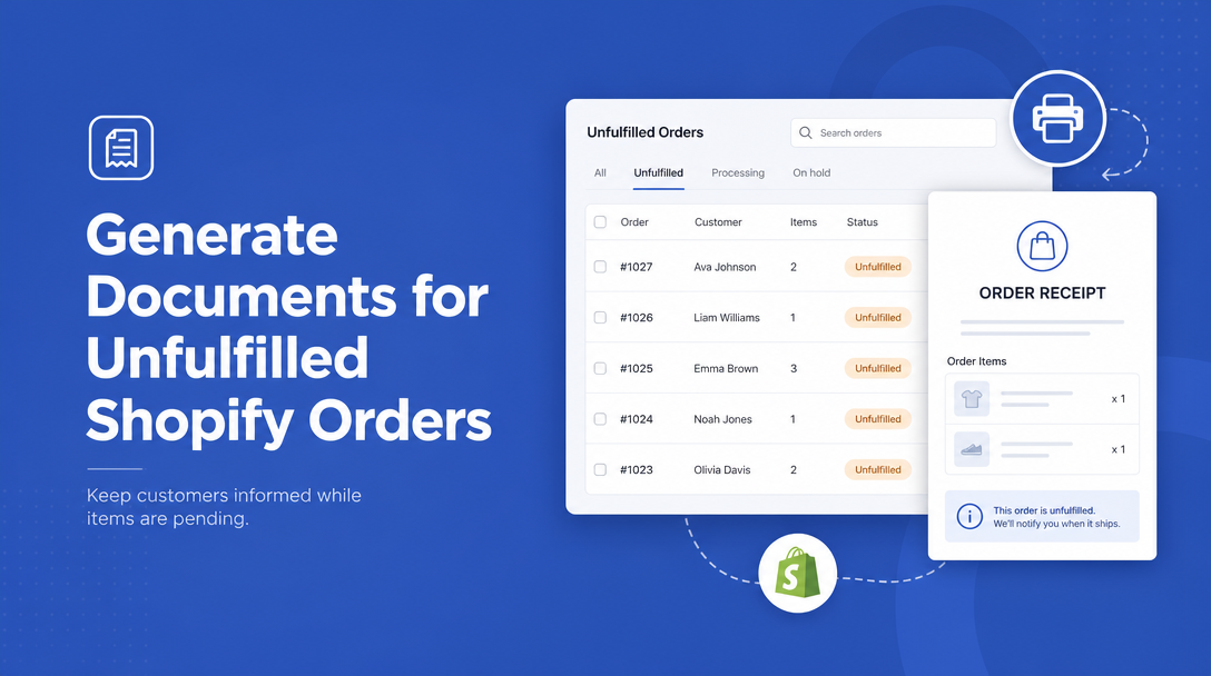 How to Generate Documents for Unfulfilled Shopify Orders image