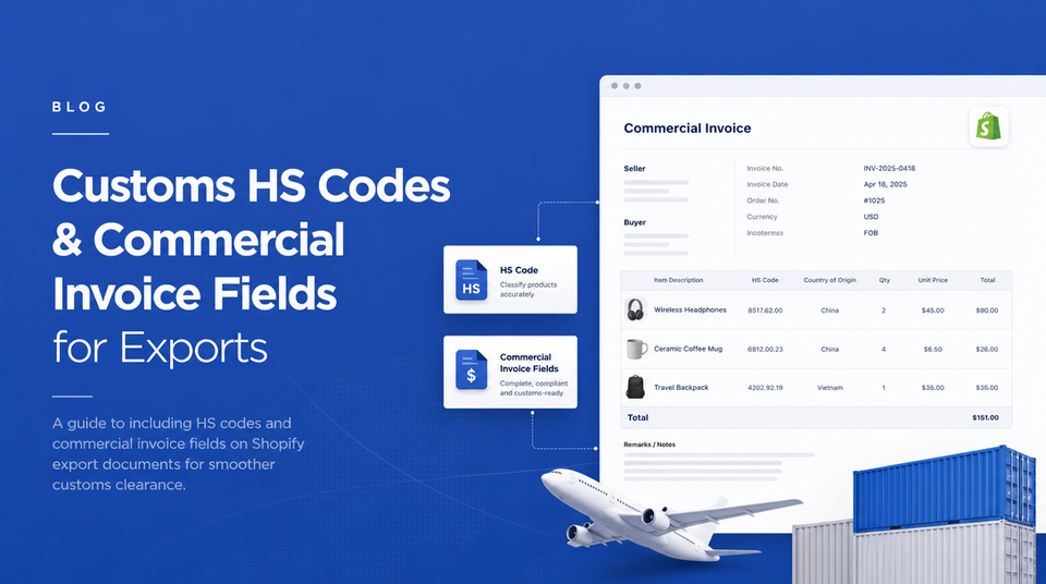 How to Include Customs HS Codes and Commercial Invoice Fields for Exports article illustration