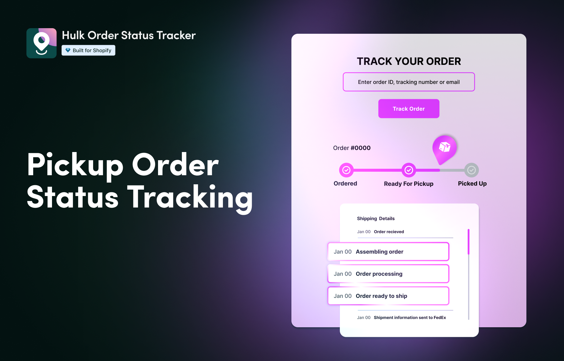 Pickup Order Tracking for Shopify | Hulk – Shop Circle