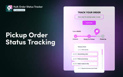 Pickup Order Status Tracking- Hulk Order Status Tracker app