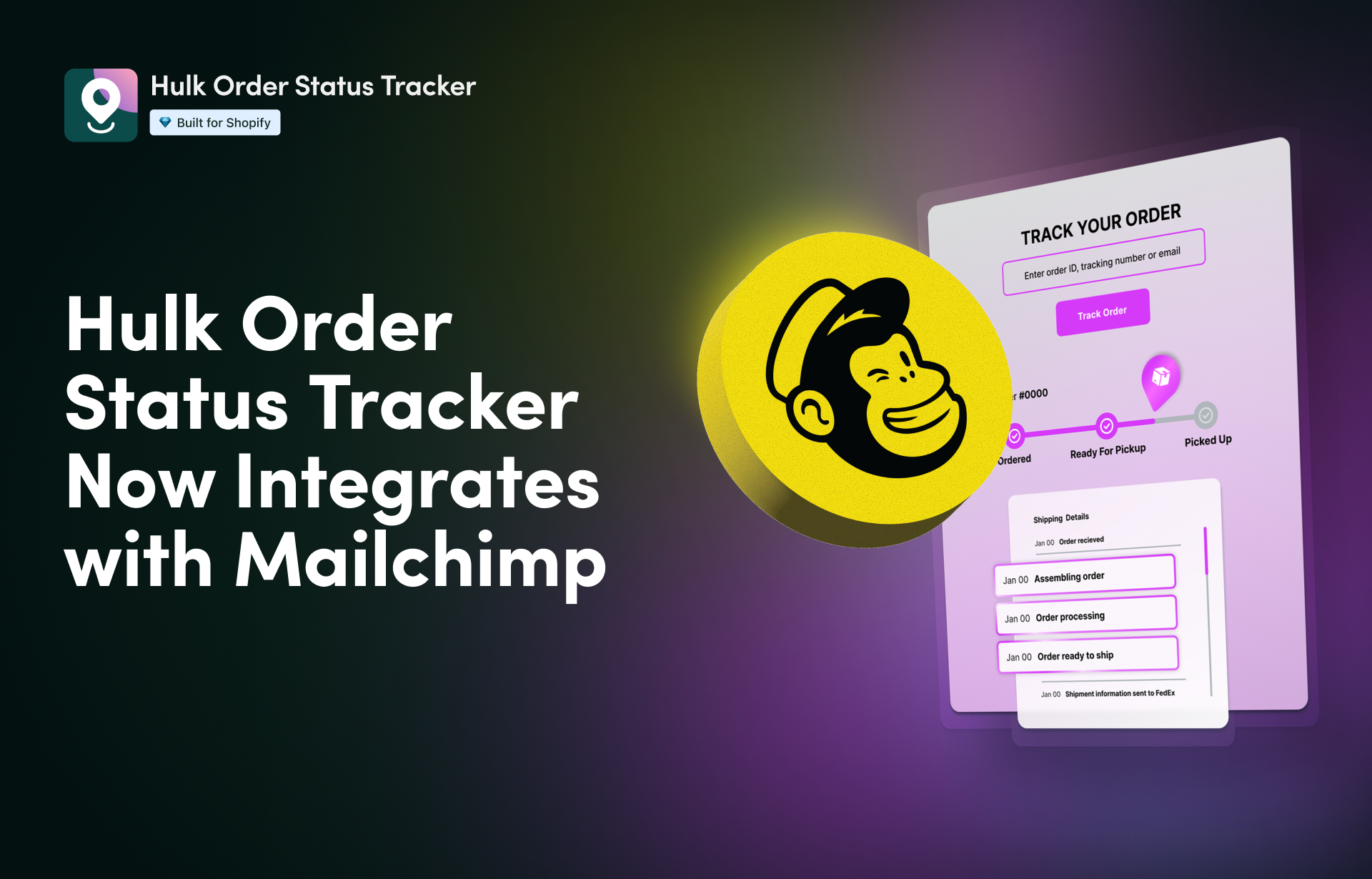 Hulk Order Status Tracker Now Integrates with Mailchimp image
