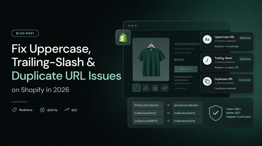 How to Fix Uppercase, Trailing-Slash, and Duplicate URL Issues on Shopify image