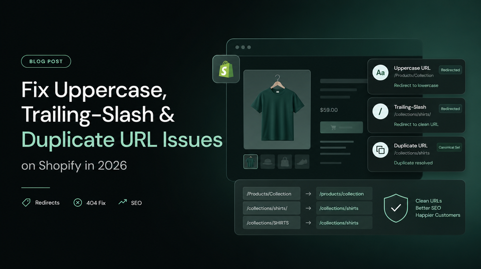 How to Fix Uppercase, Trailing-Slash, and Duplicate URL Issues on Shopify