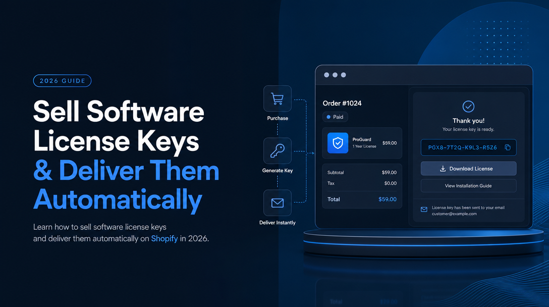 How to Sell Software License Keys and Deliver Them Automatically on Shopify image