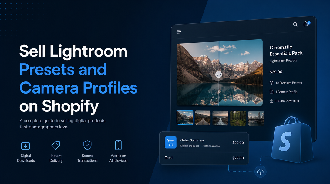 How to Sell Lightroom Presets and Camera Profiles on Shopify image