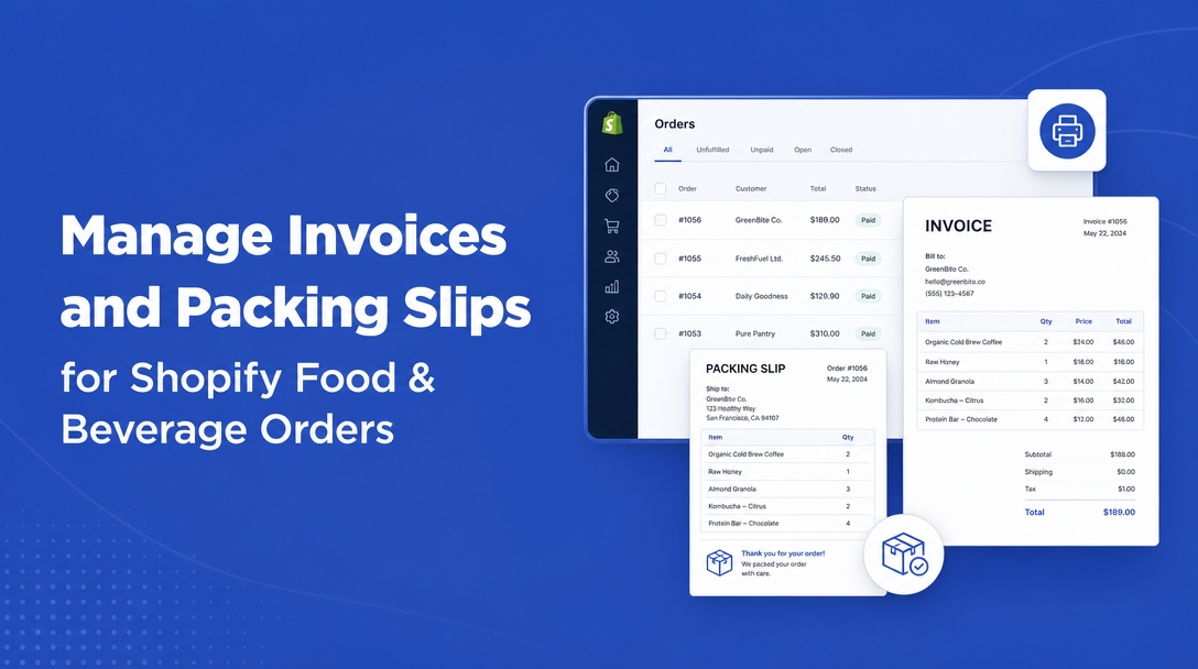 How to Manage Invoices and Packing Slips for Shopify Food & Beverage Orders image