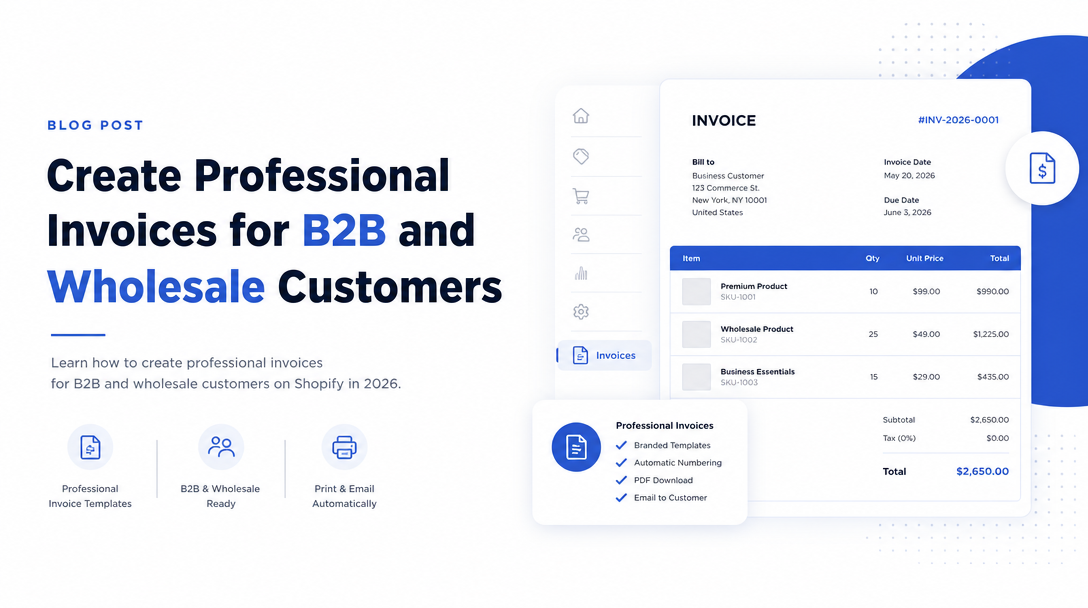 How to Create Professional Invoices for B2B and Wholesale Customers on Shopify image