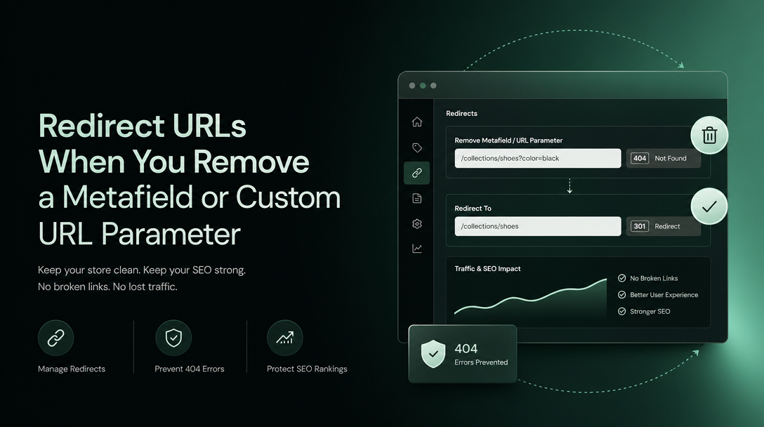 How to Redirect URLs When You Remove a Metafield or Custom URL Parameter image