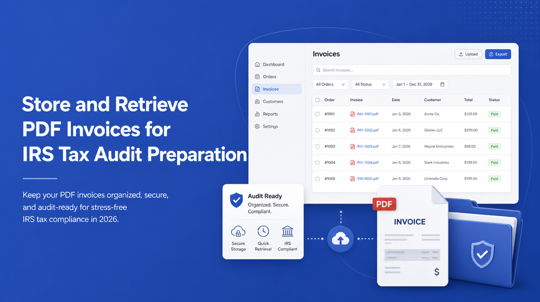 How to Store and Retrieve PDF Invoices for IRS Tax Audit Preparation image