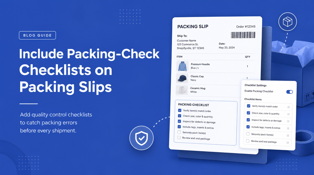 How to Include Packing-Check Checklists on Packing Slips for Quality Control image