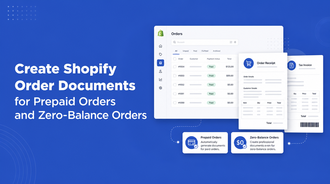 How to Create Shopify Order Documents for Prepaid Orders and Zero-Balance Orders image