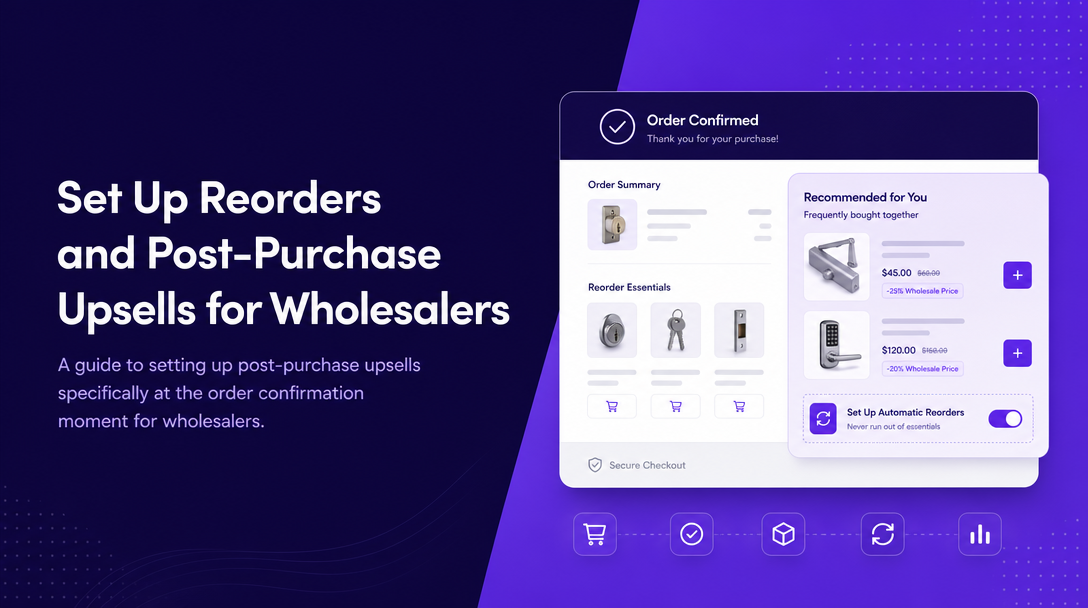 How to Set Up Reorders and Post-Purchase Upsells for Wholesalers image