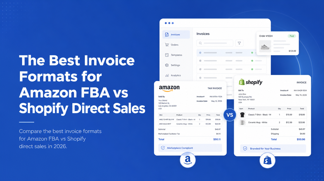 The Best Invoice Formats for Amazon FBA vs Shopify Direct Sales image
