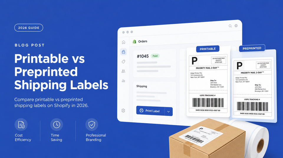 Compare Printable vs Preprinted Shipping Labels article illustration