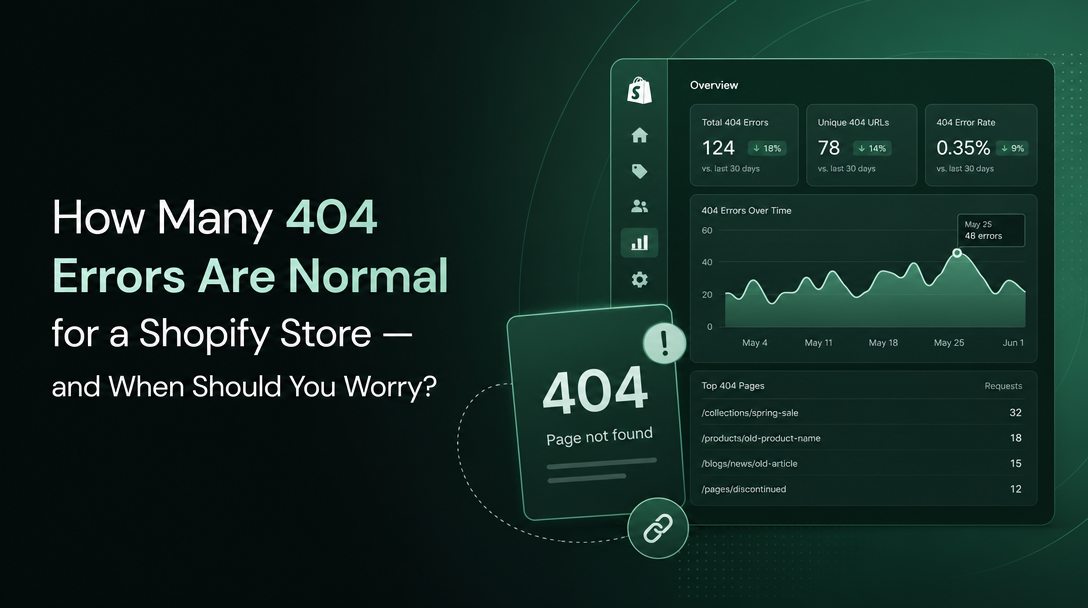 How Many 404 Errors Are Normal for a Shopify Store - and When Should You Worry? image