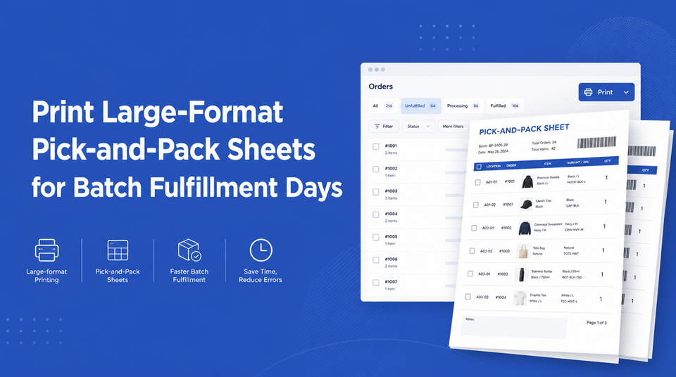 How to Print Large-Format Pick-and-Pack Sheets for Batch Fulfillment Days article illustration