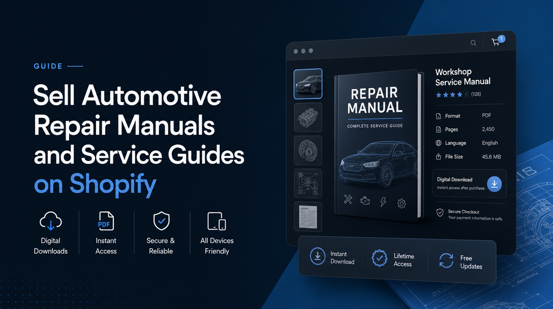 How to Sell Automotive Repair Manuals and Service Guides on Shopify image