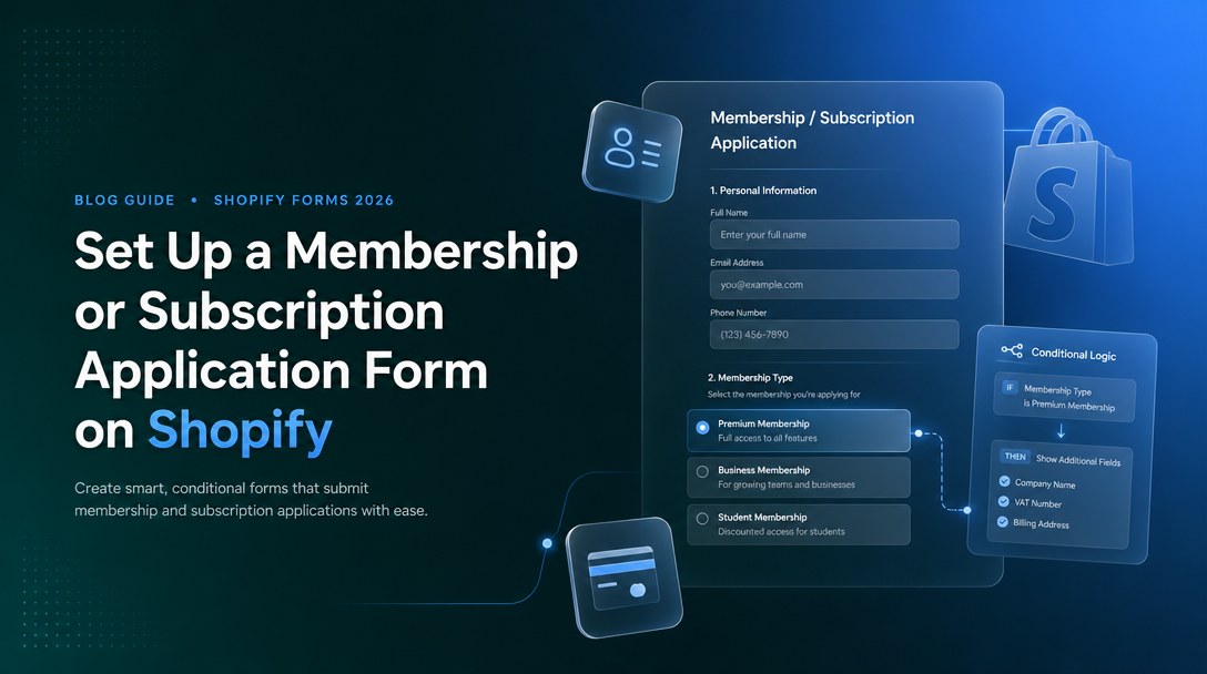 How to Set Up a Membership or Subscription Application Form on Shopify image
