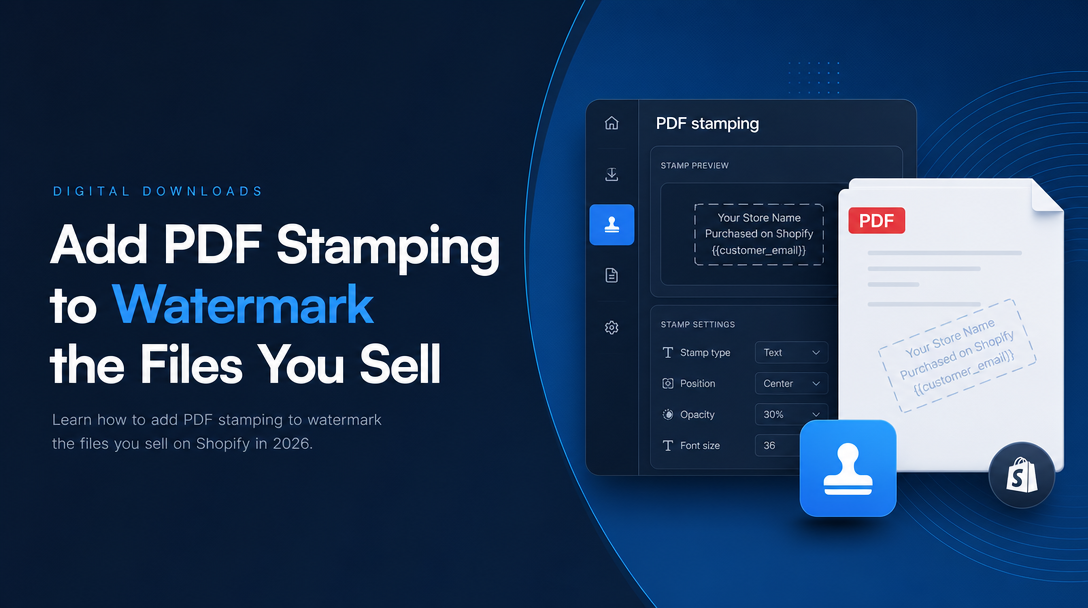 How to Add PDF Stamping to Watermark the Files You Sell on Shopify image