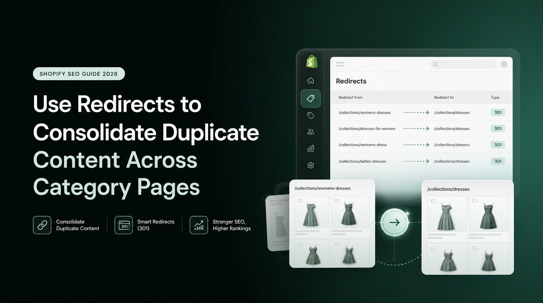 How to Use Redirects to Consolidate Duplicate Content Across Category Pages image
