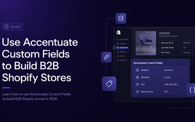How to Use Accentuate Custom Fields to Build B2B Shopify Stores