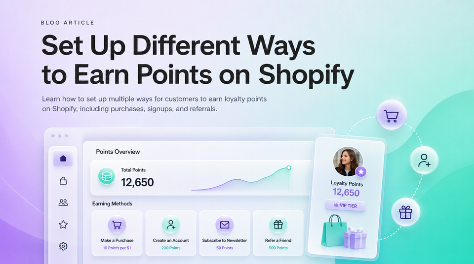 How to Set Up Different Ways to Earn Points on Shopify article illustration