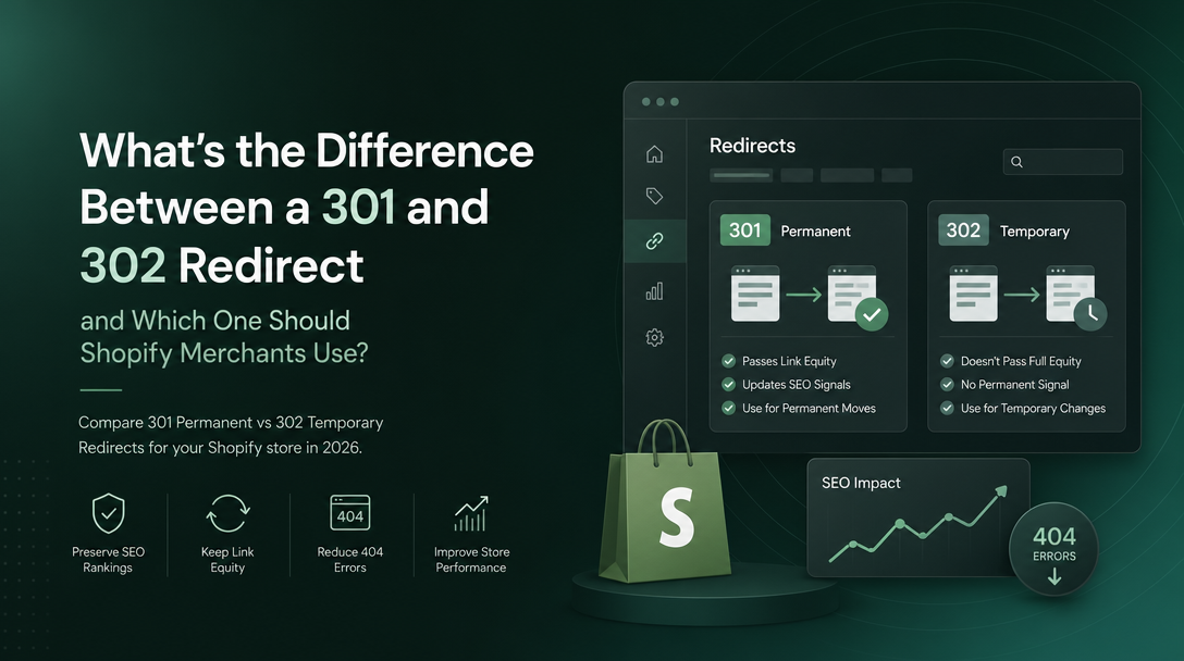 What's the Difference Between a 301 and 302 Redirect and Which One Should Shopify Merchants Use? image