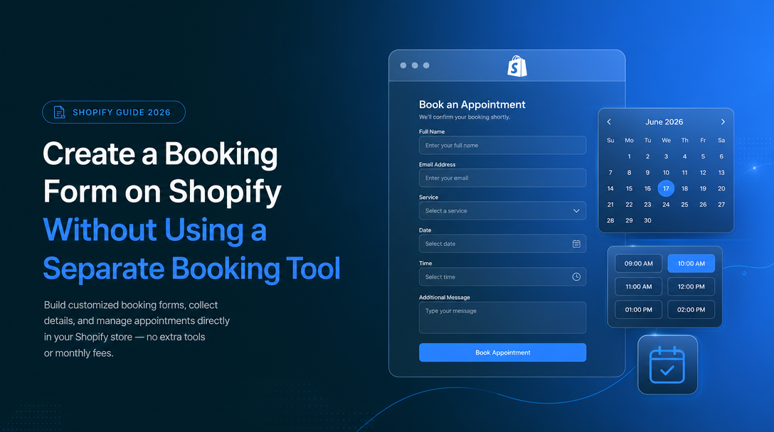 How to Create a Booking Form on Shopify Without Using a Separate Booking Tool image