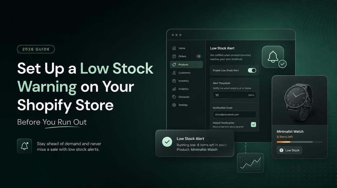 How to Set Up a Low Stock Warning on Your Shopify Store Before You Run Out image