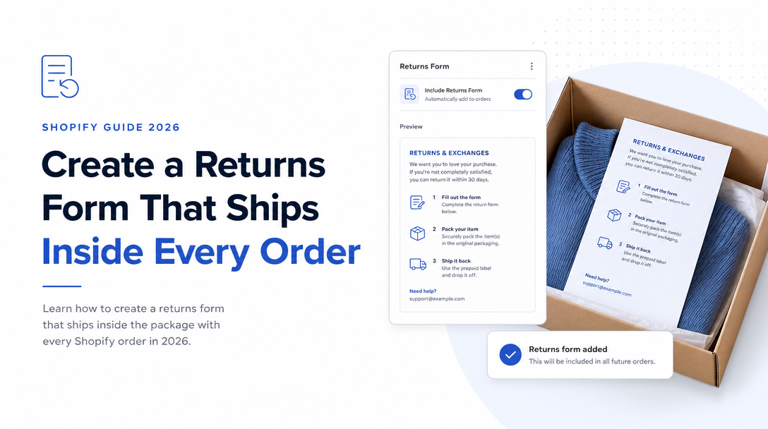 How to Create a Returns Form That Ships Inside the Package With Every Shopify Order image