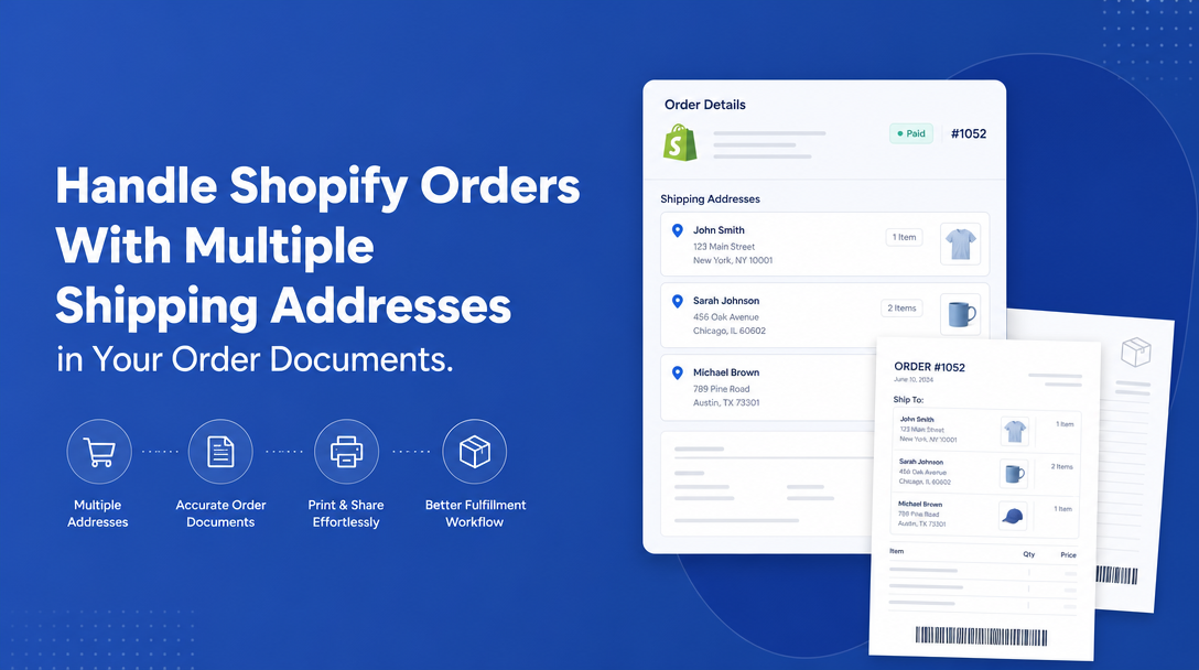 How to Handle Shopify Orders With Multiple Shipping Addresses in Your Order Documents image