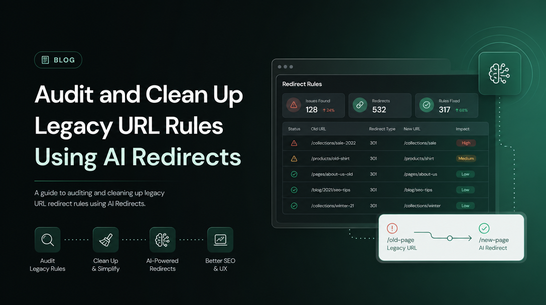 How to Audit and Clean Up Legacy URL Rules Using AI Redirects image