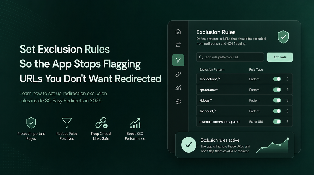 How to Set Exclusion Rules So the App Stops Flagging URLs You Don't Want Redirected image