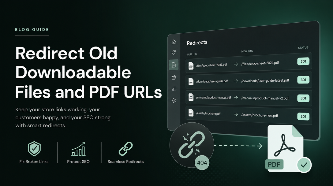 How to Redirect Old Downloadable Files and PDF URLs on Shopify image
