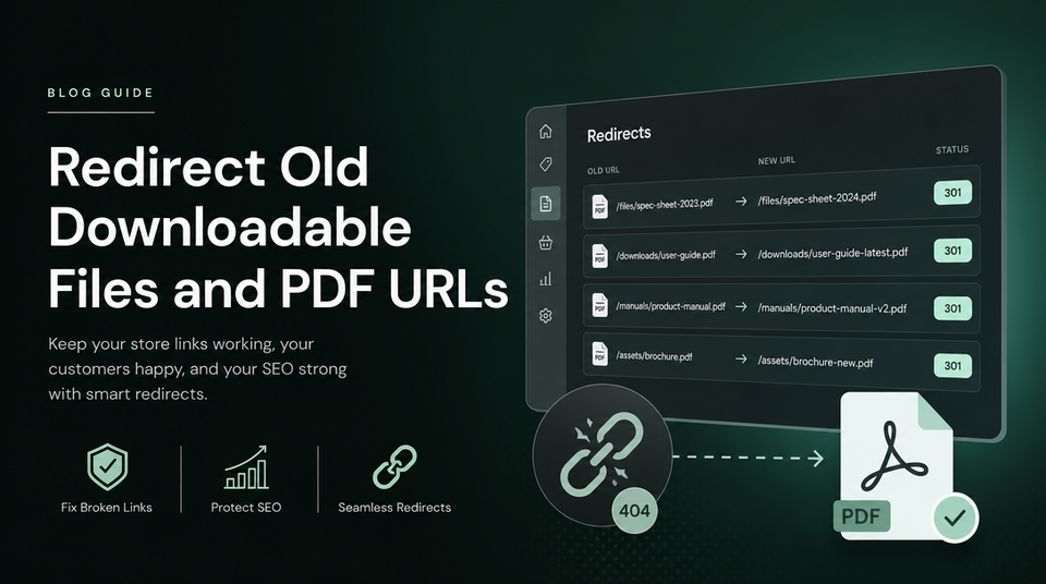How to Redirect Old Downloadable Files and PDF URLs on Shopify article illustration