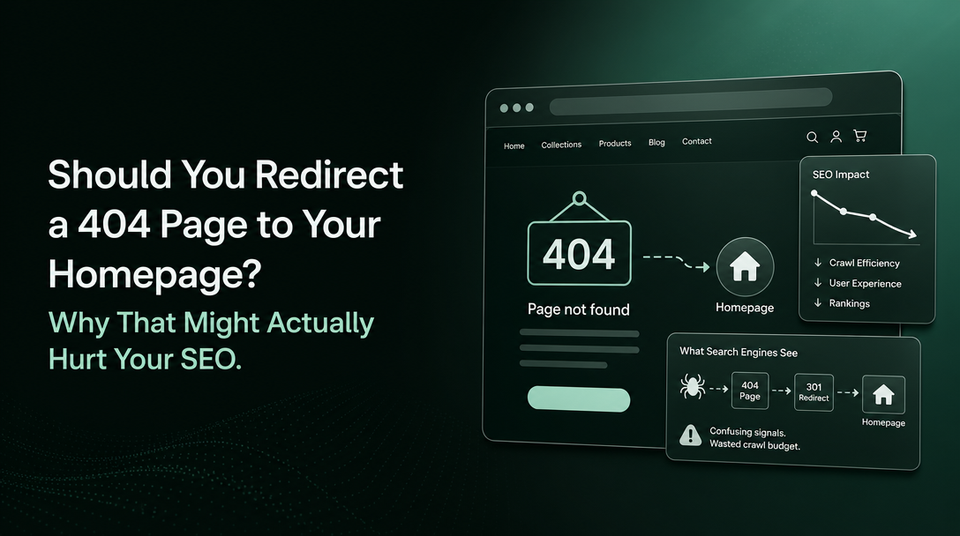 Should You Redirect a 404 Page to Your Homepage? Why That Might Actually Hurt Your SEO article illustration