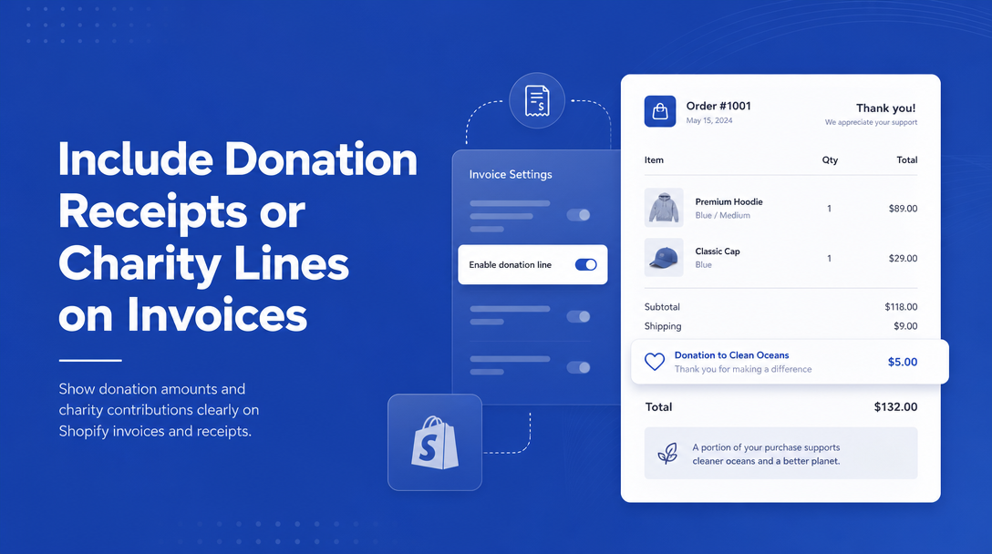 How to Include Donation Receipts or Charity Lines on Invoices image
