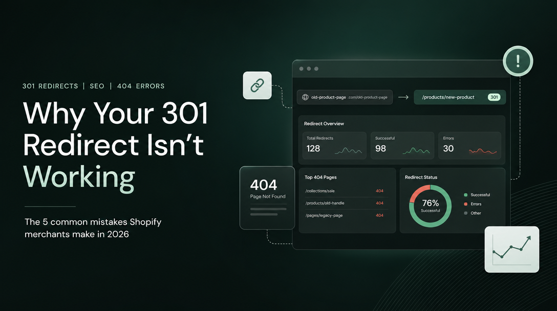 Why Your 301 Redirect Isn't Working: 5 Common Mistakes Shopify Merchants Make image