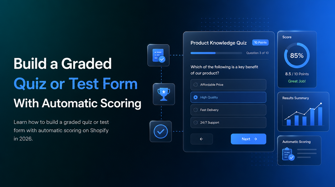How to Build a Graded Quiz or Test Form With Automatic Scoring on Shopify image