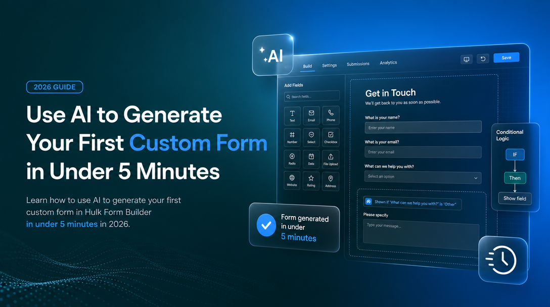 How to Use AI to Generate Your First Custom Form in Hulk Form Builder in Under 5 Minutes image
