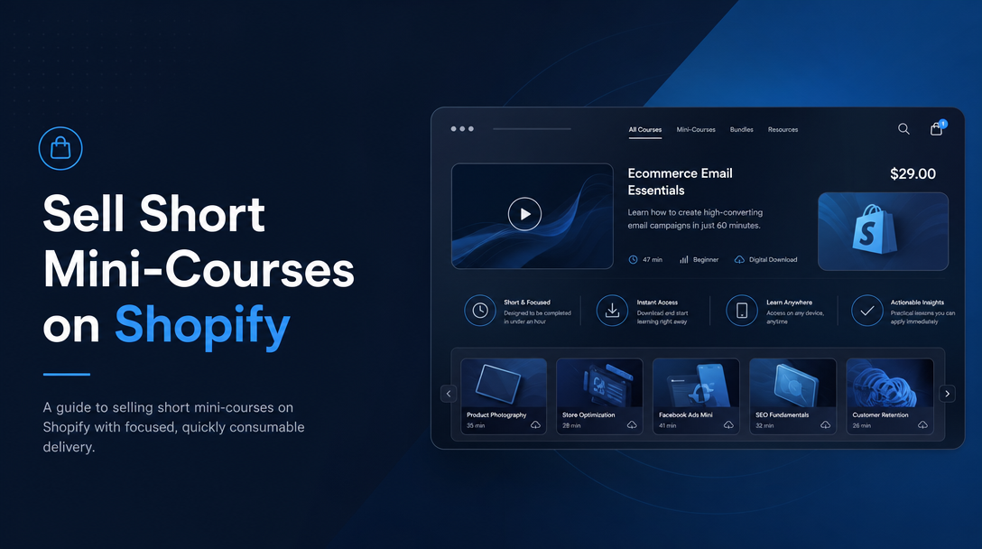 How to Sell Short Mini-Courses on Shopify image